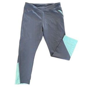 Champion Girl’s Gray & Teal Leggings, Size 14/16